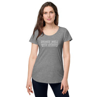 Load image into Gallery viewer, Drinks well with others. Women’s round neck tee
