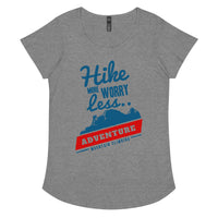 Load image into Gallery viewer, Hike more worry less, Women’s round neck tee
