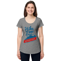 Load image into Gallery viewer, Hike more worry less, Women’s round neck tee
