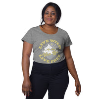 Load image into Gallery viewer, Live wild, live free, Women’s round neck tee
