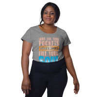 Load image into Gallery viewer, Jobs fill your pockets. Adventures fill your soul. Women’s round neck tee

