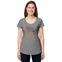 Load image into Gallery viewer, Wine a little, you&#39;ll feel better. Women’s round neck tee
