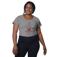 Load image into Gallery viewer, I make wine disappear. Women’s round neck tee
