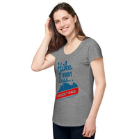 Load image into Gallery viewer, Hike more worry less, Women’s round neck tee
