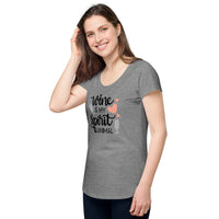 Load image into Gallery viewer, Wine is my spirit animal, Women’s round neck tee
