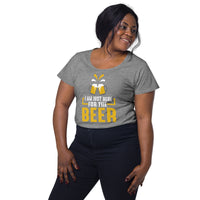 Load image into Gallery viewer, I am just here for the beer, Women’s round neck tee

