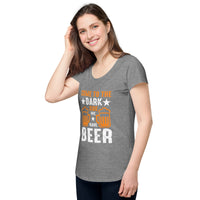 Load image into Gallery viewer, Come to the darkside, we have beer. Women’s round neck tee
