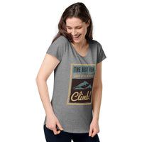 Load image into Gallery viewer, The best view comes after the hardest climb, Women’s round neck tee

