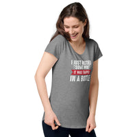 Load image into Gallery viewer, I just rescued some wine. It was trapped in a bottle. Women’s round neck tee
