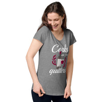 Load image into Gallery viewer, Corks are for quitters, Women’s round neck tee
