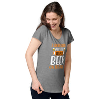 Load image into Gallery viewer, I work hard all week to put beer on the table, Women’s round neck tee

