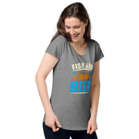 Load image into Gallery viewer, Fish and Beer, Women’s round neck tee
