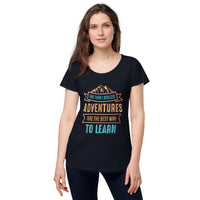 Load image into Gallery viewer, And then I realised adventures are the best way to learn, Women’s round neck tee
