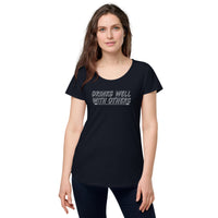 Load image into Gallery viewer, Drinks well with others. Women’s round neck tee
