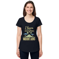 Load image into Gallery viewer, I learn something every time I go into the mountains, Women’s round neck tee
