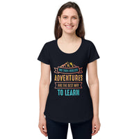 Load image into Gallery viewer, And then I realised adventures are the best way to learn, Women’s round neck tee
