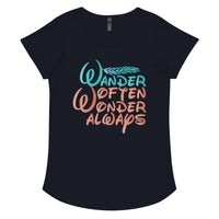 Load image into Gallery viewer, Wander often, wander always, Women’s round neck tee
