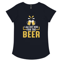Load image into Gallery viewer, I am just here for the beer, Women’s round neck tee
