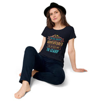 Load image into Gallery viewer, And then I realised adventures are the best way to learn, Women’s round neck tee
