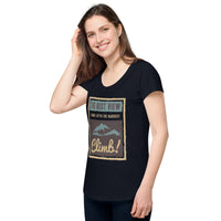 Load image into Gallery viewer, The best view comes after the hardest climb, Women’s round neck tee
