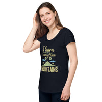 Load image into Gallery viewer, I learn something every time I go into the mountains, Women’s round neck tee
