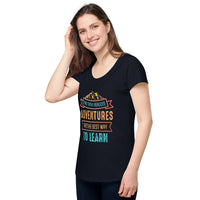 Load image into Gallery viewer, And then I realised adventures are the best way to learn, Women’s round neck tee
