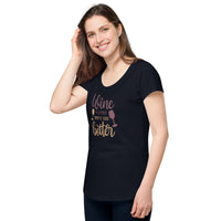 Load image into Gallery viewer, Wine a little, you&#39;ll feel better. Women’s round neck tee
