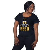Load image into Gallery viewer, I am just here for the beer, Women’s round neck tee
