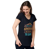 Load image into Gallery viewer, And then I realised adventures are the best way to learn, Women’s round neck tee
