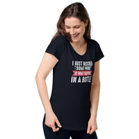 Load image into Gallery viewer, I just rescued some wine. It was trapped in a bottle. Women’s round neck tee
