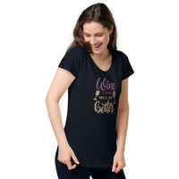 Load image into Gallery viewer, Wine a little, you&#39;ll feel better. Women’s round neck tee
