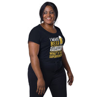 Load image into Gallery viewer, I make beer disappear, what&#39;s your superpower? Women’s round neck tee
