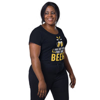Load image into Gallery viewer, I am just here for the beer, Women’s round neck tee
