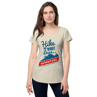 Load image into Gallery viewer, Hike more worry less, Women’s round neck tee

