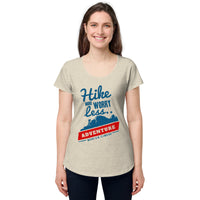 Load image into Gallery viewer, Hike more worry less, Women’s round neck tee
