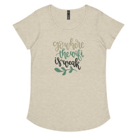 Load image into Gallery viewer, Go Where the Wi-Fi is weak, Women’s round neck tee
