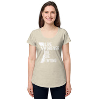Load image into Gallery viewer, Live forever or die trying, Women’s round neck tee
