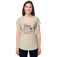 Load image into Gallery viewer, Wine a little, you&#39;ll feel better. Women’s round neck tee
