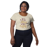 Load image into Gallery viewer, It&#39;s always wine o&#39;clock. Women’s round neck tee
