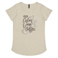 Load image into Gallery viewer, Keep calm and drink coffee, Women’s round neck tee
