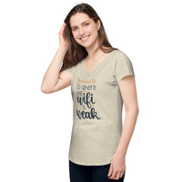Load image into Gallery viewer, Go where the Wi-Fi is weak, Women’s round neck tee
