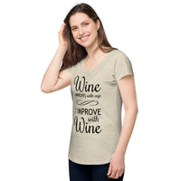 Load image into Gallery viewer, Wine improves with age, I improve with wine, Women’s round neck tee
