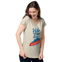 Load image into Gallery viewer, Hike more worry less, Women’s round neck tee
