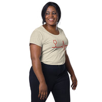 Load image into Gallery viewer, Wine life line, Women’s round neck tee
