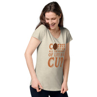 Load image into Gallery viewer, Coffee, all the goodness of life in a cup, Women’s round neck tee
