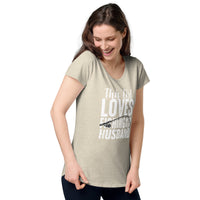 Load image into Gallery viewer, This girl loves fishing with her husband, Women’s round neck tee
