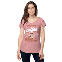 Load image into Gallery viewer, Powered by Coffee and Sarcasm, Women’s round neck tee
