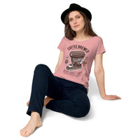 Load image into Gallery viewer, Coffee brewed, Women’s round neck tee
