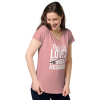 Load image into Gallery viewer, This girl loves fishing with her husband, Women’s round neck tee
