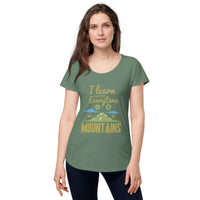 Load image into Gallery viewer, I learn something every time I go into the mountains, Women’s round neck tee
